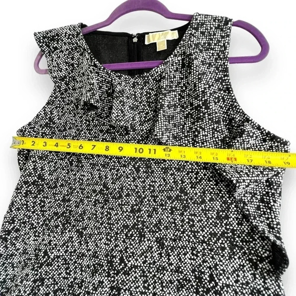 Michael Kors Jacquard Fit & Flare Ruffle Sleeveless Dress Plus Size XL - Picture 9 of 16